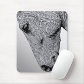 Het Wild Minimalist Line Art Horse Muismat (Met muis)