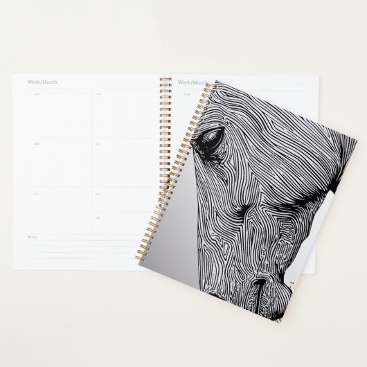Het Wild Minimalist Line Art Horse Planner (Display)