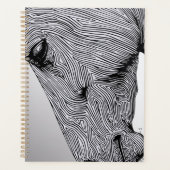 Het Wild Minimalist Line Art Horse Planner (Voorkant)