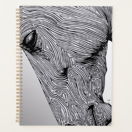 Het Wild Minimalist Line Art Horse Planner