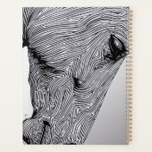 Het Wild Minimalist Line Art Horse Planner (Achterkant)