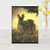 Het wilde Wenskaart van Konijnen Kaart (Gele Bloem)