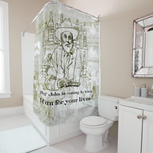 het wilde westen douchegordijn (In situ)