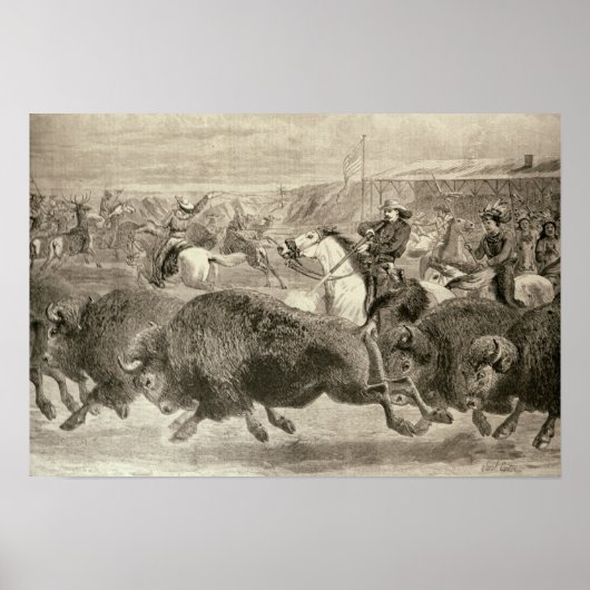 Het 'Wilde Westen' in de Grote Amerikaan Poster (Voorkant)