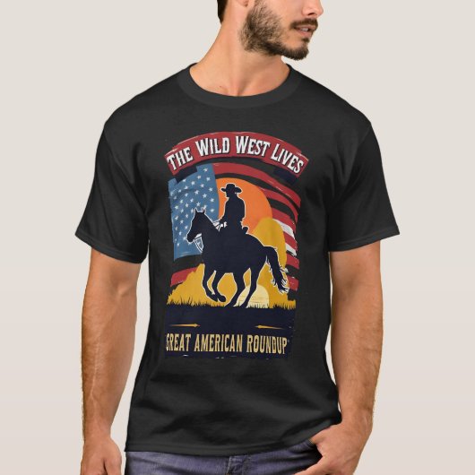Het Wilde Westen leeft T-shirt (Voorkant)