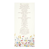 Het Wildflower Meadow Huwelijks Suite - Programma (Achterkant)