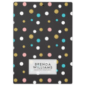 Het willekeurige patroon van de Stippen van Kleure Klembord (Achterkant)