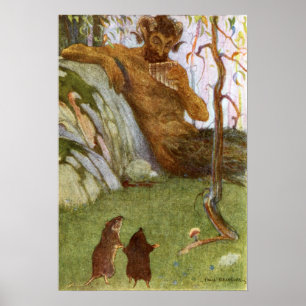 Het Wind in de Originele Illustratie van de Wilgen Poster