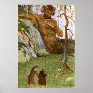 Het Wind in de Originele Illustratie van de Wilgen Poster