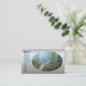 Het winden Wooden Stairs door de Bossen Visitekaartje (Staand voorkant)