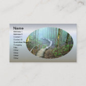 Het winden Wooden Stairs door de Bossen Visitekaartje (Voorkant)