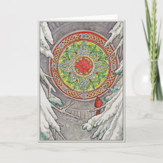 Het Window Wenskaart van december Feestdagen Kaart