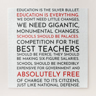 Het Wing Sam Seaborn Education bespreekt het puzze Legpuzzel