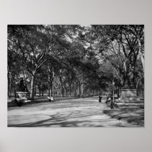 Het winkelcentrum in het centrale park in New York Poster