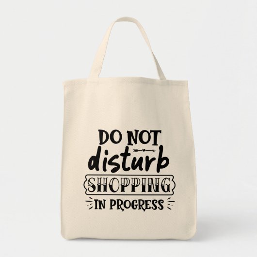 Het winkelen niet verstoren tote bag (Voorkant)