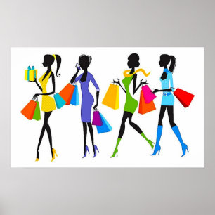 Het Winkelen van de mode de Illustratie van Poster