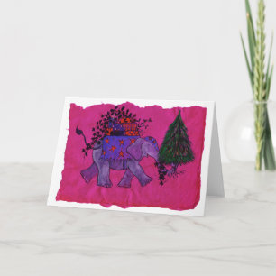 Het Winkelen van Kerstmis (roze) Feestdagen Kaart