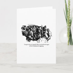 Het Winkelen van Tarquin en van Kerstmis Feestdagen Kaart