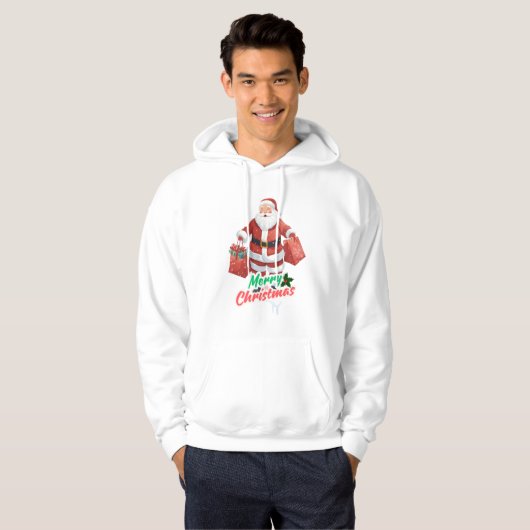 Het winkelgebied van de Kerstman Hoodie (Voorkant volledig)
