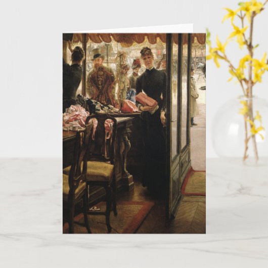 Het winkelmeisje - Tissot Kaart (Gele Bloem)