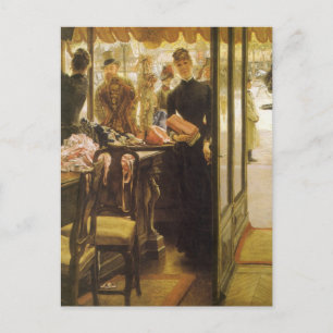 Het winkelmeisje van James Tissot, Victoriaans kun Briefkaart