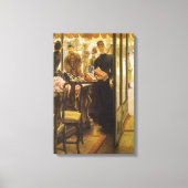 Het winkelmeisje van James Tissot, Victoriaans kun Canvas Afdruk (Voorkant)