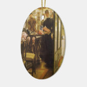 Het winkelmeisje van James Tissot, Victoriaans kun Keramisch Ornament (Links)