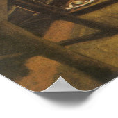 Het winkelmeisje van James Tissot, Victoriaans kun Poster (Hoek)