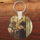 Het winkelmeisje van James Tissot, Victoriaans kun Sleutelhanger (Voorkant)