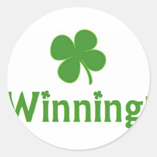 Het winnen van Charlie Sheen St. Patrick's Day Ronde Sticker (Voorkant)