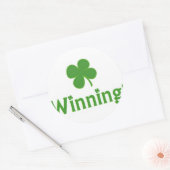 Het winnen van Charlie Sheen St. Patrick's Day Ronde Sticker (Envelop)