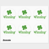 Het winnen van Charlie Sheen St. Patrick's Day Ronde Sticker (Vel)