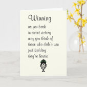 Het winnen van een grappige felicitaties aan haar  kaart (Gele Bloem)