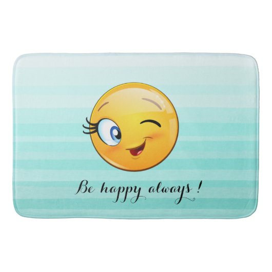 Het winnen van Emoji Face-Be gelukkig altijd Badmat (Voorkant)