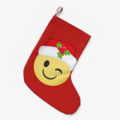 Het winnen van Kerstmis Emoji Holiday Stocking Kleine Kerstsok (Voorkant (Hangend))