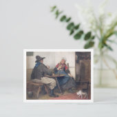Het winnende stuk (w/c op papier) briefkaart (Staand voorkant)