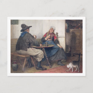 Het winnende stuk (w/c op papier) briefkaart