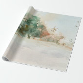 Het winterbos cadeaupapier (Uitgerold)