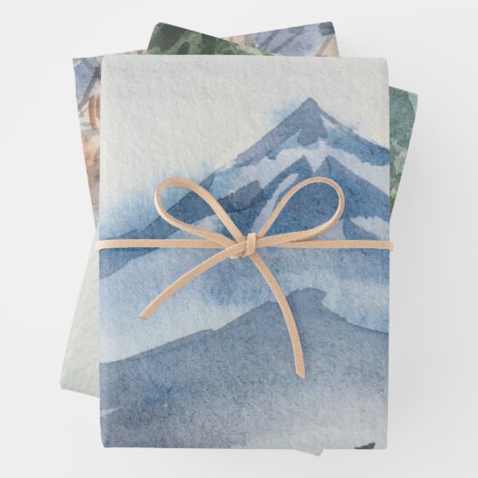 Het winterbos inpakpapier vel (In situ)