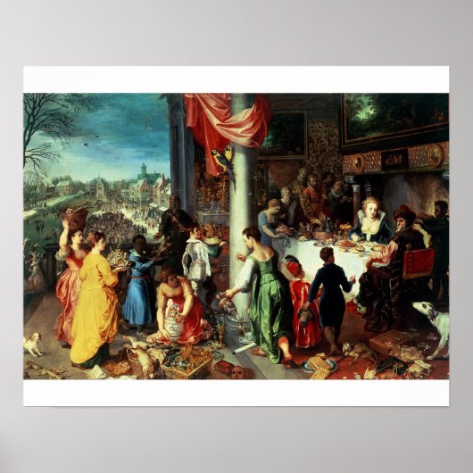 Het winterfeest, dat zich in de deelstaat Beieren  Poster (Voorkant)