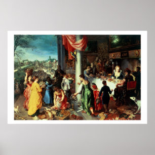 Het winterfeest, dat zich in de deelstaat Beieren Poster