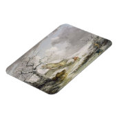 Het winterlandschap met Mannen die een oude vrouw  Magneet (Linkerzijde)