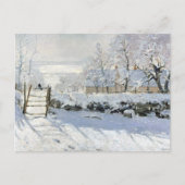 Het winterlandschap van de ekster Claude Monet Briefkaart (Voorkant)