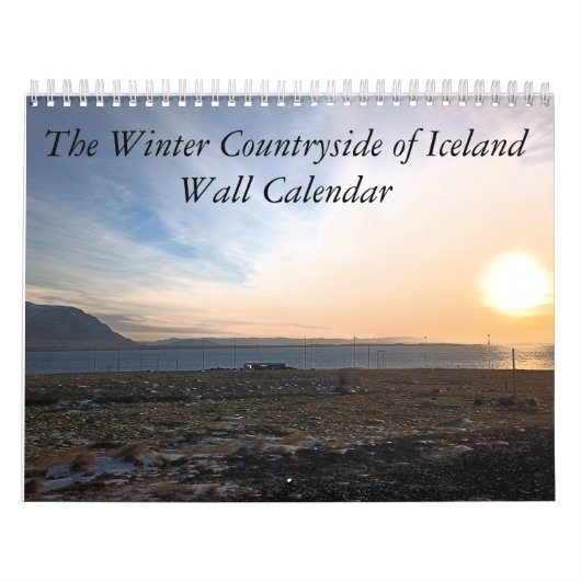 Het winterlandschap van de IJslandse Muur Kalender (Hoes)