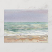 Het winterlandschap van het zee. Waterverf Briefkaart (Voorkant)