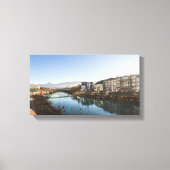 Het winterlandschap Villach Canvas Afdruk (Voorkant)