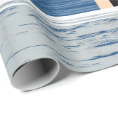 Het winternachtlandschap. Cozy house, diverse bome Cadeaupapier (Rol Hoek)