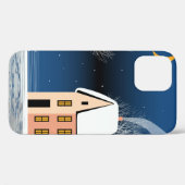 Het winternachtlandschap. Cozy house, diverse bome Case-Mate iPhone Case (Achterkant (horizontaal))