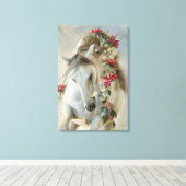 Het Winterpaard - Ingepakt Canvas Afdruk (Insitu (Houten vloer))