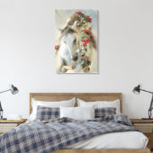Het Winterpaard - Ingepakt Canvas Afdruk (Insitu (Slaapkamer))